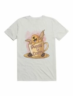 Deals 😀 Kawaii Puppy Love Coffee T-Shirt 🎉 -HT Style Outlet Store 19559923 hi