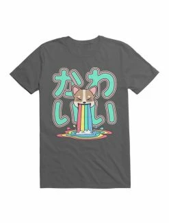 Discount ⭐ Kawaii Corgi Rainbow Puke T-Shirt 😍 -HT Style Outlet Store 19564925 hi