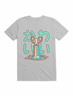 Discount ⭐ Kawaii Corgi Rainbow Puke T-Shirt 😍 -HT Style Outlet Store 19564943 hi