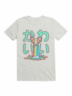 Discount ⭐ Kawaii Corgi Rainbow Puke T-Shirt 😍 -HT Style Outlet Store 19564979 hi
