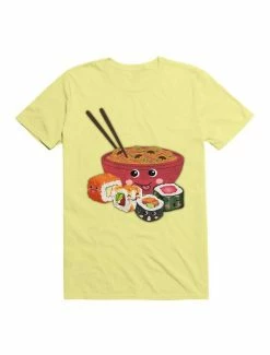 Top 10 ✔️ Kawaii Happy Noodles & Sushi T-Shirt 🌟 -HT Style Outlet Store 19565276 hi