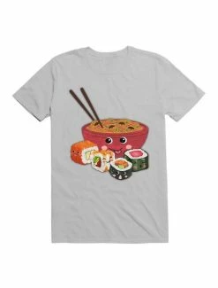 Top 10 ✔️ Kawaii Happy Noodles & Sushi T-Shirt 🌟 -HT Style Outlet Store 19565285 hi
