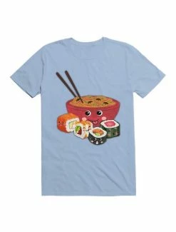 Top 10 ✔️ Kawaii Happy Noodles & Sushi T-Shirt 🌟 -HT Style Outlet Store 19565294 hi