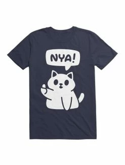 Buy 👏 Kawaii Oke "Nya!" Cat T-Shirt 😉 -HT Style Outlet Store 19565537 hi