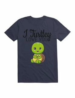 Discount 🌟 Kawaii I Turtley Love You, Cool Design For Turtle T-Shirt 🛒