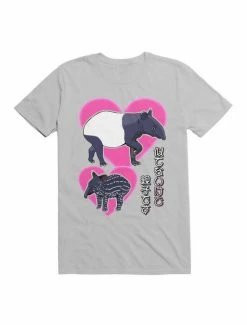 Deals ⭐ Kawaii Malayan Tapir 👩 Mother And Baby T-Shirt ⌛ -HT Style Outlet Store 19566892 hi