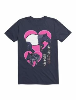 Deals ⭐ Kawaii Malayan Tapir 👩 Mother And Baby T-Shirt ⌛ -HT Style Outlet Store 19566901 hi