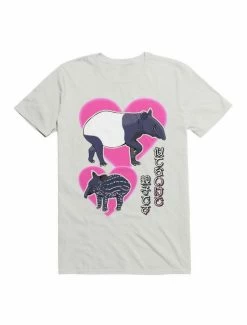 Deals ⭐ Kawaii Malayan Tapir 👩 Mother And Baby T-Shirt ⌛ -HT Style Outlet Store 19566919 hi