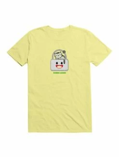 Discount 😍 Kawaii Sleeping Kitty Lock Screen T-Shirt 🤩 -HT Style Outlet Store 19566937 hi