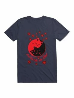 Cheap 🤩 Kawaii Yin Yang Cute Cats T-Shirt 🎉