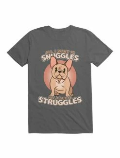 Best Sale ⭐ Kawaii Frenchie Snuggles & Struggles T-Shirt 🎁 -HT Style Outlet Store 19571986 hi