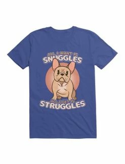 Best Sale ⭐ Kawaii Frenchie Snuggles & Struggles T-Shirt 🎁 -HT Style Outlet Store 19572031 hi