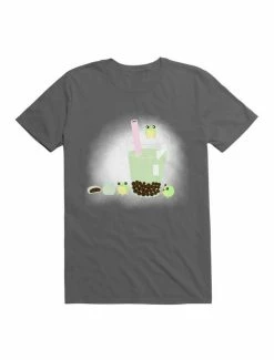 Wholesale ✨ Kawaii Green BubbleTea Frogs T-Shirt 👍