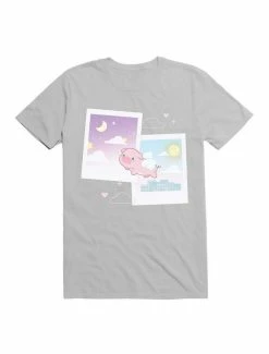 Hot Sale 🛒 Kawaii When Piggy Flies Through Day N' Night T-Shirt 🤩 -HT Style Outlet Store 19572715 hi