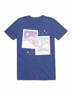Hot Sale 🛒 Kawaii When Piggy Flies Through Day N' Night T-Shirt 🤩 -HT Style Outlet Store 19572742 hi