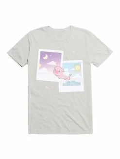 Hot Sale 🛒 Kawaii When Piggy Flies Through Day N' Night T-Shirt 🤩 -HT Style Outlet Store 19572751 hi