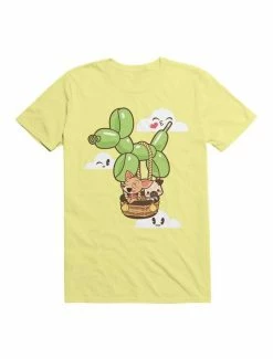 Best Sale 🥰 Kawaii Hot Air Balloon 🐶 Dogs T-Shirt 👍 -HT Style Outlet Store 19573611 hi