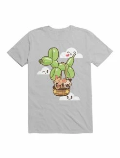 Best Sale 🥰 Kawaii Hot Air Balloon 🐶 Dogs T-Shirt 👍 -HT Style Outlet Store 19573620 hi