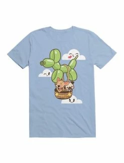 Best Sale 🥰 Kawaii Hot Air Balloon 🐶 Dogs T-Shirt 👍 -HT Style Outlet Store 19573629 hi