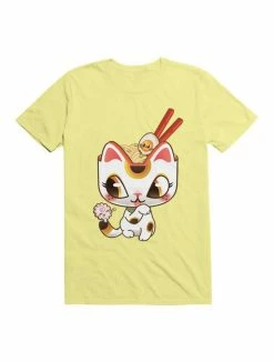 Wholesale 👍 Kawaii Lucky Ramen Cat T-Shirt ❤️ -HT Style Outlet Store 19573746 hi