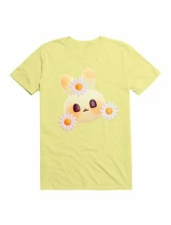 Deals 🛒 Kawaii Bunny, Flowers And Happiness T-Shirt 🧨