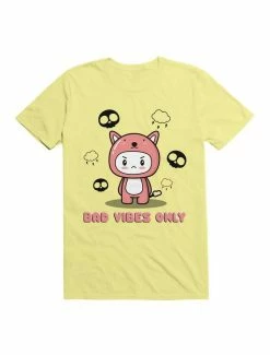 Promo 🎁 Kawaii Bad Vibes Only T-Shirt 👏