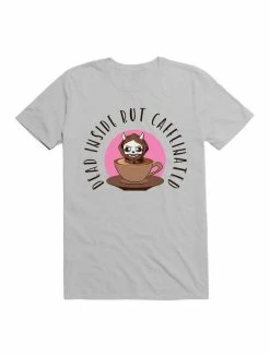 Cheapest 🎁 Kawaii Dead Inside But Caffeinated T-Shirt ⭐