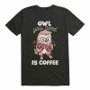 Deals 🎁 Kawaii Owl You Need Is Coffee T-Shirt 🎉 -HT Style Outlet Store 19577560 hi