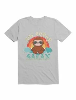 Best Pirce 👍 Kawaii Not Today, Satan Kawaii Yoga Sloth T-Shirt 👍 -HT Style Outlet Store 19578702 hi