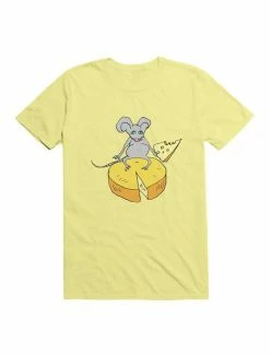 Best deal ⌛ Kawaii Funny Mouse With Cheese T-Shirt ⭐ -HT Style Outlet Store 19580389 hi