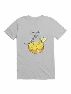 HT Style Outlet Store 32 Best deal ⌛ Kawaii Funny Mouse With Cheese T-Shirt ⭐
