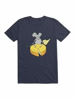 Best deal ⌛ Kawaii Funny Mouse With Cheese T-Shirt ⭐ -HT Style Outlet Store 19580416 hi