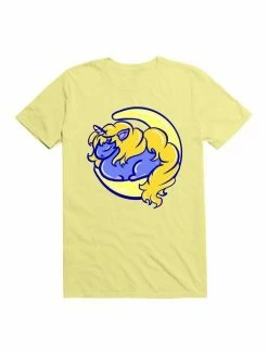 Top 10 🎉 Kawaii Sleepytime Unicorn On The Moon T-Shirt 🔥 -HT Style Outlet Store 19585081 hi