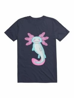 Deals 🔥 Kawaii Cyan Axolotl T-Shirt ⭐ -HT Style Outlet Store 19591267 hi