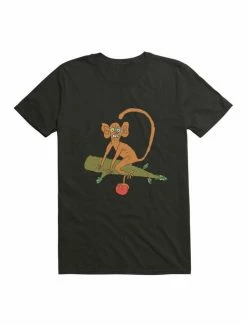 Discount 😉 Kawaii Funny Monkey With Fruit T-Shirt 🎉 -HT Style Outlet Store 19591366 hi