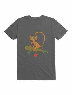Discount 😉 Kawaii Funny Monkey With Fruit T-Shirt 🎉 -HT Style Outlet Store 19591375 hi