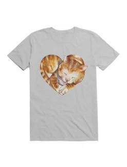 Cheapest ✔️ Kawaii Cat In Love T-Shirt ⌛ -HT Style Outlet Store 19595381 hi