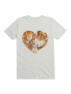 Cheapest ✔️ Kawaii Cat In Love T-Shirt ⌛ -HT Style Outlet Store 19595717 hi