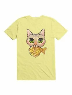 Best Sale 😉 Kawaii Cat Nom-Nom T-Shirt 🎉 -HT Style Outlet Store 19596834 hi 1