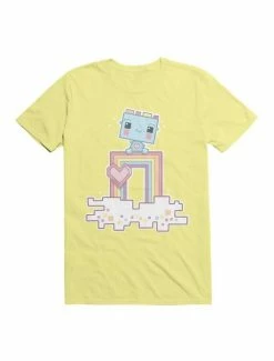 Top 10 👏 Kawaii Happy Rainbow Robot T-Shirt 🌟 -HT Style Outlet Store 19597104 hi 1
