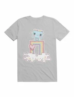 Top 10 👏 Kawaii Happy Rainbow Robot T-Shirt 🌟 -HT Style Outlet Store 19597113 hi