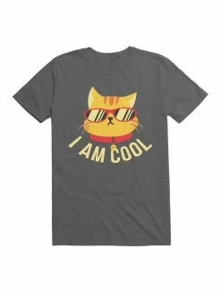 Budget 😉 Kawaii I Am Cool Cat T-Shirt ✨ -HT Style Outlet Store 19597158 hi