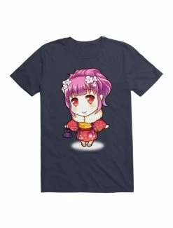 Buy ✨ Kawaii Pink Haired Girl In Kimono T-Shirt ⌛ -HT Style Outlet Store 19597374 hi