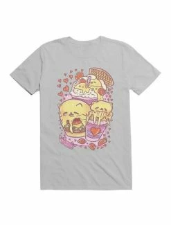 Best Sale ⭐ Kawaii Custard Cat: A Family Meal Set T-Shirt ❤️ -HT Style Outlet Store 19597869 hi