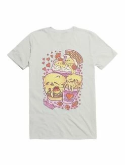 Best Sale ⭐ Kawaii Custard Cat: A Family Meal Set T-Shirt ❤️ -HT Style Outlet Store 19597905 hi