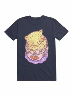 Top 10 ✔️ Kawaii Custard Cat On Top Of Strawberry Milk T-Shirt 😉 -HT Style Outlet Store 19597959 hi