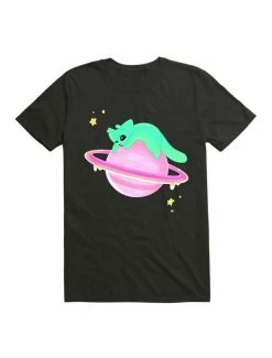 New ✔️ Kawaii Cat Alien On A Planet T-Shirt ⌛