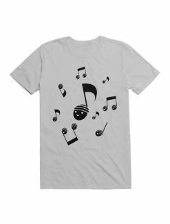 Deals 😉 Kawaii Music Notes With Faces T-Shirt ✔️