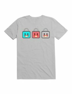 Buy 🤩 Kawaii The 3 Kawaii Wise Cute Lock Icons T-Shirt 🎁