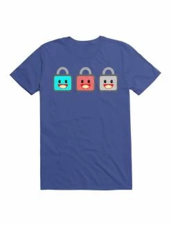 Wholesale 🛒 Kawaii The 3 Kawaii Wise Cute Lock Icons T-Shirt 🔔